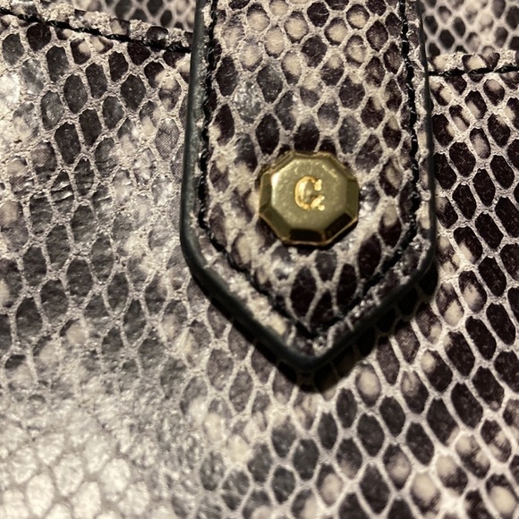 G.i.l.i. Genuine Leather Snakeskin Look Textured Bag - Picture 11 of 14